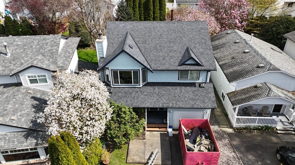 Completed roof on a Lower Mainland home