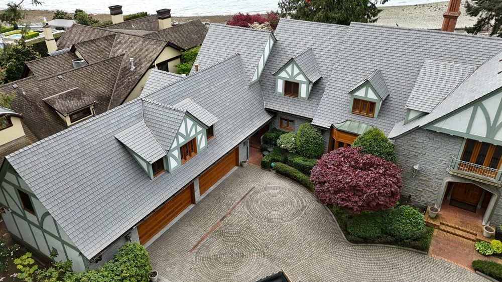 Completed estate roof and courtyard