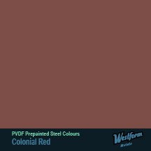 Colonial Red Westform Metals standard colours colour sample