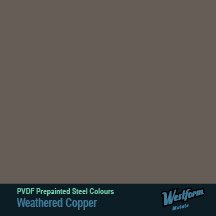 Weathered Copper Westform Metals standard colours colour sample